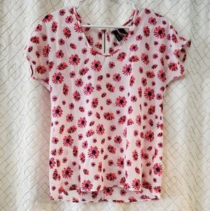 Pink Floral Blouse